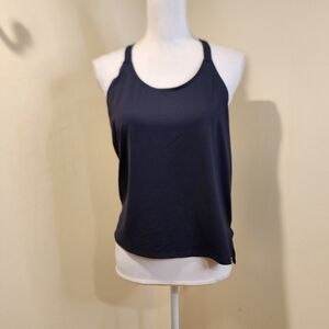 Demi Lovato Fabletics Black Activewear Racerback Tank Top Size M